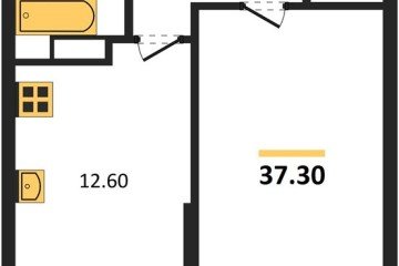 Фото №1: 1-комнатная квартира 37 м² - Краснодар, мкр. жилой комплекс Самолёт-6, 