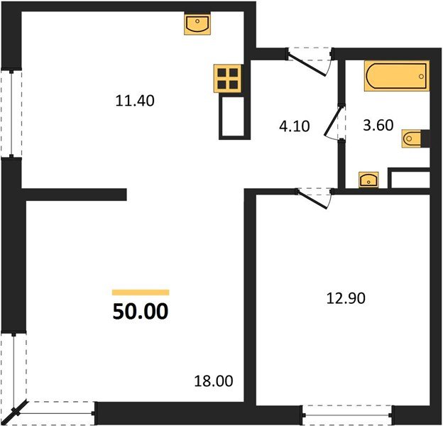 Фото №1: 2-комнатная квартира 50 м² - Краснодар, Прикубанский внутригородской округ, мкр. жилой комплекс Самолёт-6