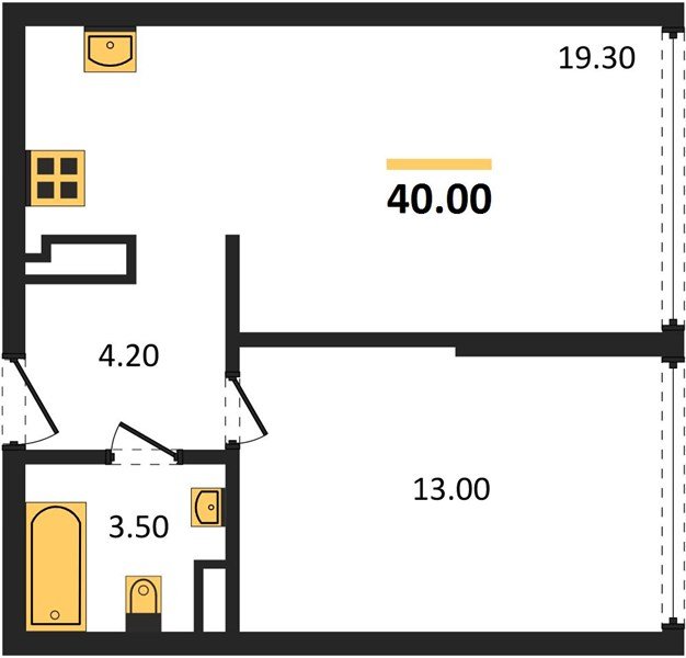 Фото №1: 1-комнатная квартира 40 м² - Краснодар, Прикубанский внутригородской округ, мкр. жилой комплекс Самолёт-6