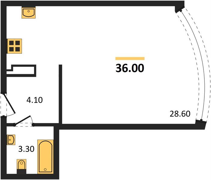 Фото №1: Студия 36 м² - Краснодар, Прикубанский внутригородской округ, мкр. жилой комплекс Самолёт-6