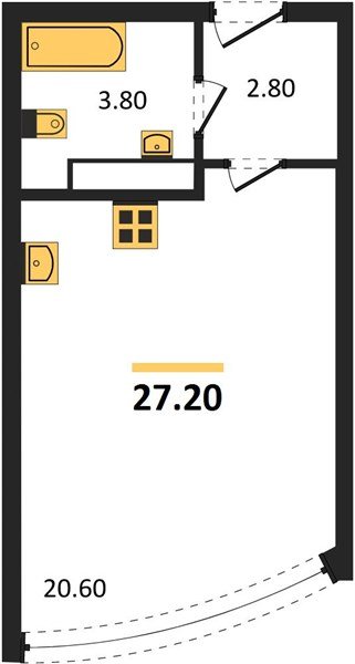 Фото №1: Студия 27 м² - Краснодар, Прикубанский внутригородской округ, мкр. жилой комплекс Самолёт-6