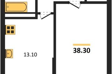Фото №1: 1-комнатная квартира 38 м² - Краснодар, мкр. жилой комплекс Самолёт-6, 