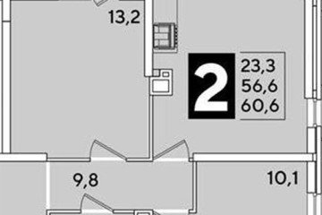 Фото №1: 2-комнатная квартира 61 м² - Краснодар, мкр. жилой комплекс Самолёт-6, 