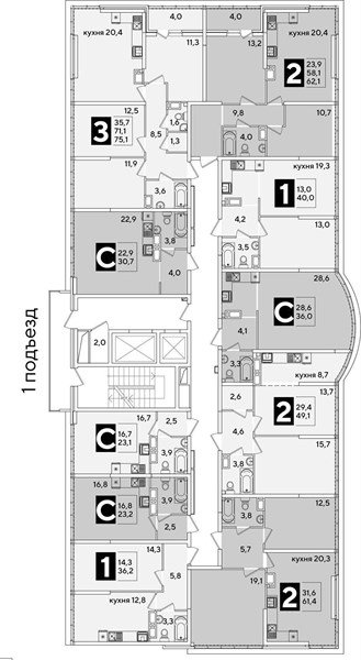 Фото №8: 2-комнатная квартира 62 м² - Краснодар, Прикубанский внутригородской округ, мкр. жилой комплекс Самолёт-6