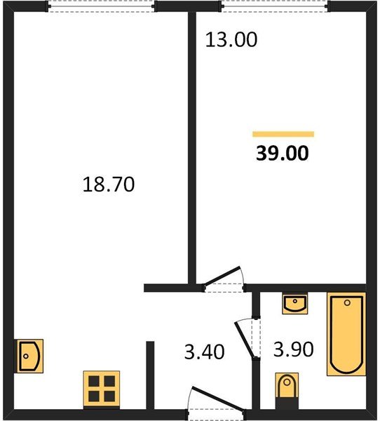 Фото №1: 1-комнатная квартира 39 м² - Краснодар, Прикубанский внутригородской округ, мкр. жилой комплекс Самолёт-6