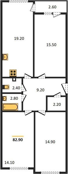 Фото №1: 3-комнатная квартира 82 м² - Краснодар, Прикубанский внутригородской округ, мкр. жилой комплекс Самолёт-6