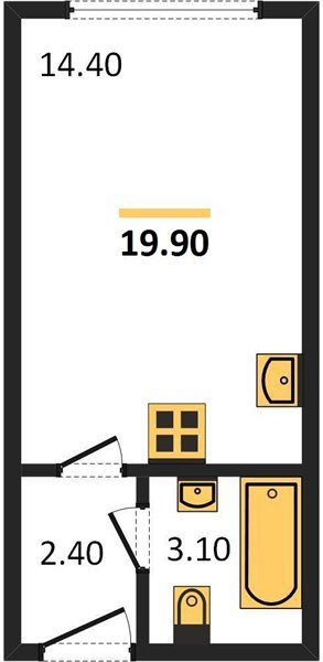 Фото №1: Студия 19 м² - Краснодар, Прикубанский внутригородской округ, мкр. жилой комплекс Самолёт-6