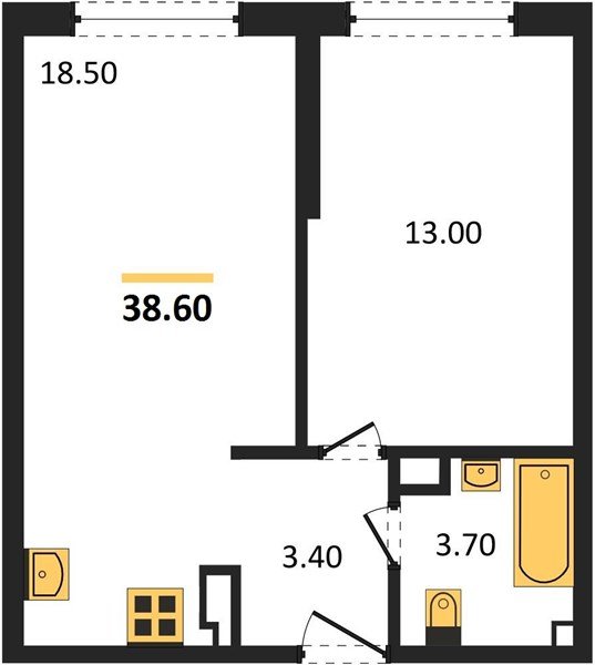 Фото №1: 1-комнатная квартира 38 м² - Краснодар, Прикубанский внутригородской округ, мкр. жилой комплекс Самолёт-6
