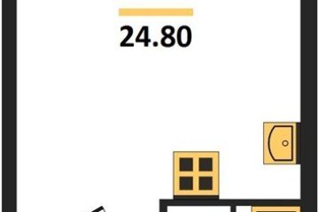 Фото №1: Студия 24 м² - Краснодар, мкр. жилой комплекс Самолёт-6, 