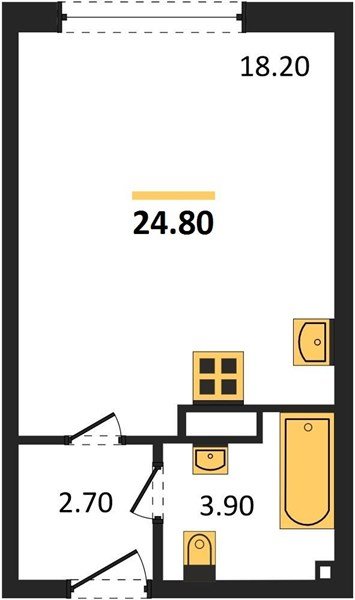 Фото №1: Студия 24 м² - Краснодар, Прикубанский внутригородской округ, мкр. жилой комплекс Самолёт-6