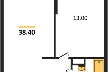 Фото №1: 1-комнатная квартира 38 м² - Краснодар, мкр. жилой комплекс Самолёт-6, 