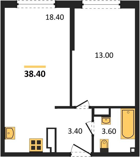 Фото №1: 1-комнатная квартира 38 м² - Краснодар, Прикубанский внутригородской округ, мкр. жилой комплекс Самолёт-6