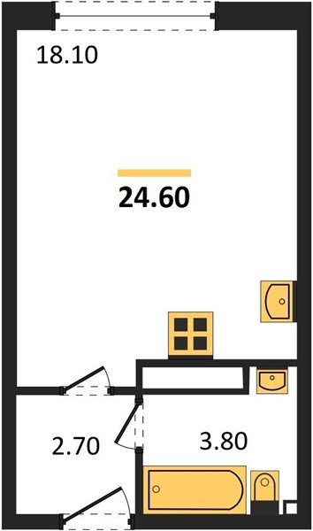 Фото №1: Студия 24 м² - Краснодар, Прикубанский внутригородской округ, мкр. жилой комплекс Самолёт-6