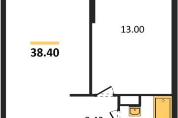 Фото №1: 1-комнатная квартира 38 м² - Краснодар, мкр. жилой комплекс Самолёт-6, 