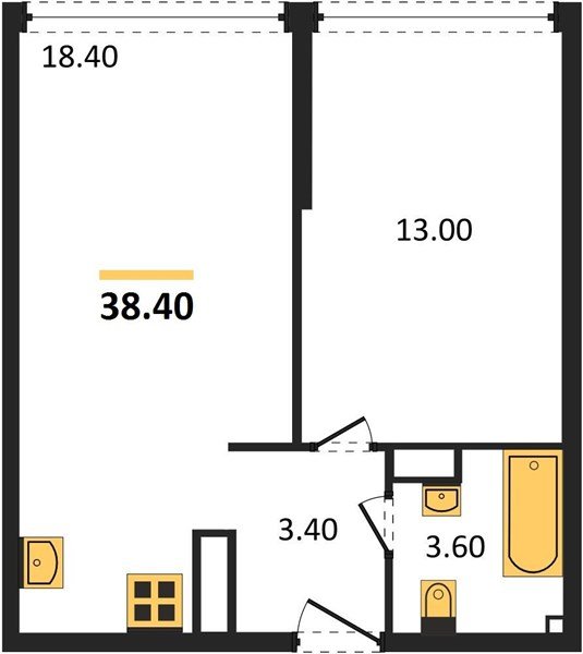 Фото №1: 1-комнатная квартира 38 м² - Краснодар, Прикубанский внутригородской округ, мкр. жилой комплекс Самолёт-6