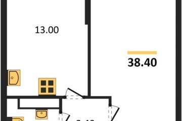Фото №1: 1-комнатная квартира 38 м² - Краснодар, мкр. жилой комплекс Самолёт-6, 