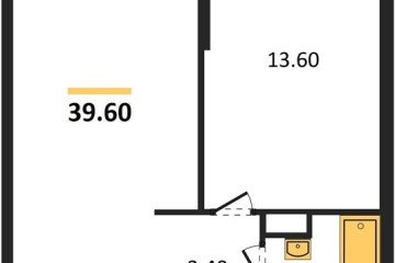 Фото №1: 1-комнатная квартира 39 м² - Краснодар, мкр. жилой комплекс Самолёт-6, 