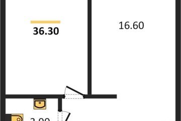 Фото №1: 1-комнатная квартира 36 м² - Краснодар, мкр. жилой комплекс Самолёт-6, 