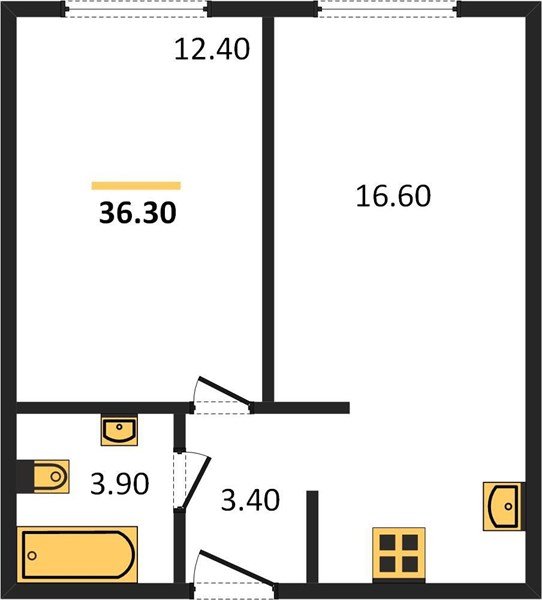 Фото №1: 1-комнатная квартира 36 м² - Краснодар, Прикубанский внутригородской округ, мкр. жилой комплекс Самолёт-6