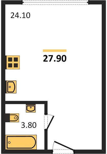 Фото №1: Студия 27 м² - Краснодар, Прикубанский внутригородской округ, мкр. жилой комплекс Самолёт-6