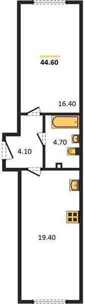 Фото №1: 1-комнатная квартира 44 м² - Краснодар, Прикубанский внутригородской округ, мкр. жилой комплекс Самолёт-6