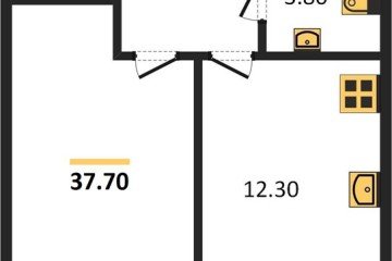 Фото №1: 1-комнатная квартира 37 м² - Краснодар, мкр. жилой комплекс Самолёт-6, 