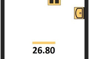 Фото №1: Студия 26 м² - Краснодар, мкр. жилой комплекс Самолёт-6, 
