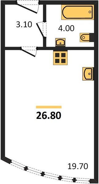 Фото №1: Студия 26 м² - Краснодар, Прикубанский внутригородской округ, мкр. жилой комплекс Самолёт-6