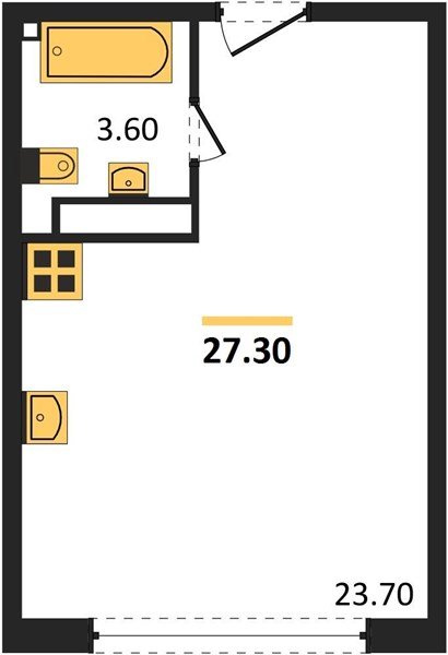 Фото №1: Студия 27 м² - Краснодар, жилой комплекс Самолёт-6