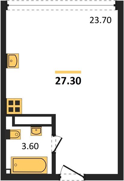 Фото №1: Студия 27 м² - Краснодар, Прикубанский внутригородской округ, мкр. жилой комплекс Самолёт-6
