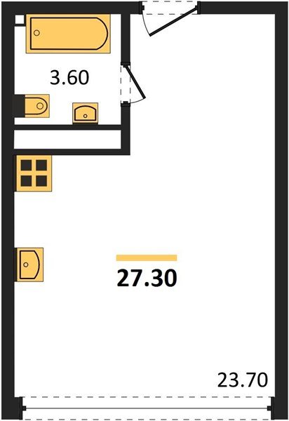Фото №1: Студия 27 м² - Краснодар, Прикубанский внутригородской округ, мкр. жилой комплекс Самолёт-6