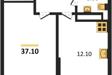 Фото №1: 1-комнатная квартира 37 м² - Краснодар, мкр. жилой комплекс Самолёт-6, 