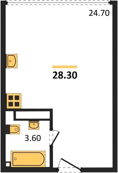 Фото №1: Студия 28 м² - Краснодар, Прикубанский внутригородской округ, мкр. жилой комплекс Самолёт-6