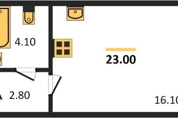Фото №1: Студия 23 м² - Краснодар, мкр. жилой комплекс Самолёт-6, 