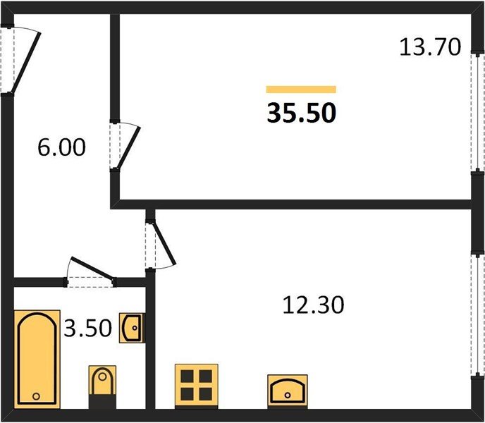 Фото №1: 1-комнатная квартира 35 м² - Краснодар, Прикубанский внутригородской округ, мкр. жилой комплекс Самолёт-6