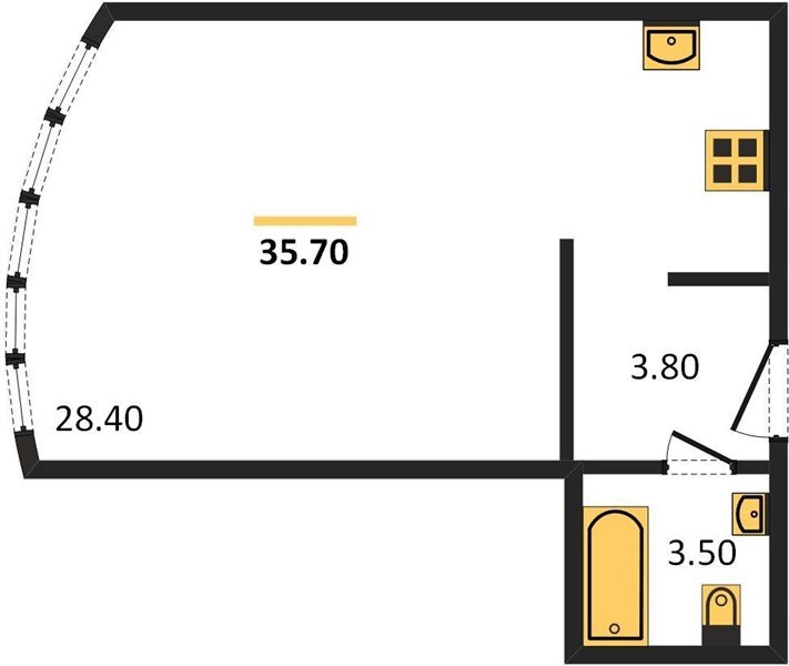 Фото №1: Студия 35 м² - Краснодар, Прикубанский внутригородской округ, мкр. жилой комплекс Самолёт-6