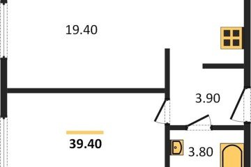 Фото №1: 1-комнатная квартира 39 м² - Краснодар, мкр. жилой комплекс Самолёт-6, 