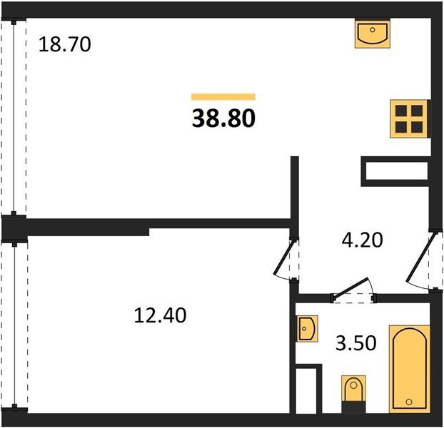 Фото №1: 1-комнатная квартира 38 м² - Краснодар, Прикубанский внутригородской округ, мкр. жилой комплекс Самолёт-6