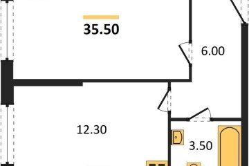 Фото №1: 1-комнатная квартира 35 м² - Краснодар, мкр. жилой комплекс Самолёт-6, 
