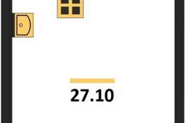Фото №1: Студия 27 м² - Краснодар, мкр. жилой комплекс Самолёт-6, 