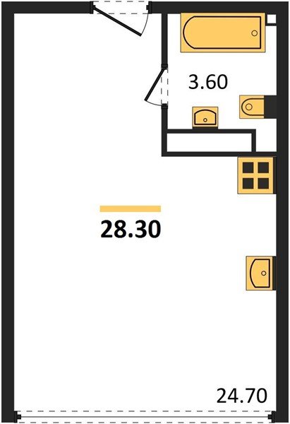 Фото №1: Студия 28 м² - Краснодар, Прикубанский внутригородской округ, мкр. жилой комплекс Самолёт-6