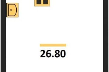 Фото №1: Студия 26 м² - Краснодар, мкр. жилой комплекс Самолёт-6, 