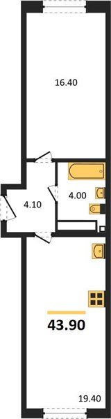 Фото №1: 1-комнатная квартира 43 м² - Краснодар, Прикубанский внутригородской округ, мкр. жилой комплекс Самолёт-6
