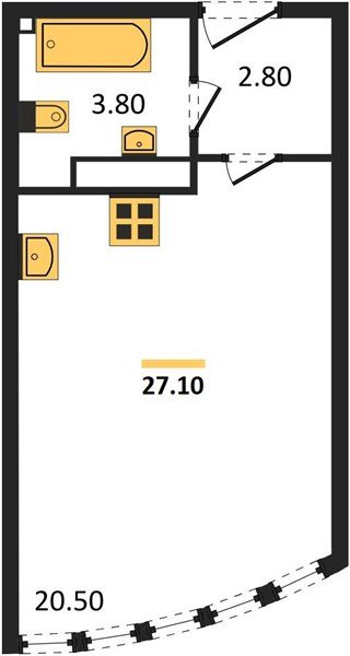 Фото №1: Студия 27 м² - Краснодар, Прикубанский внутригородской округ, мкр. жилой комплекс Самолёт-6