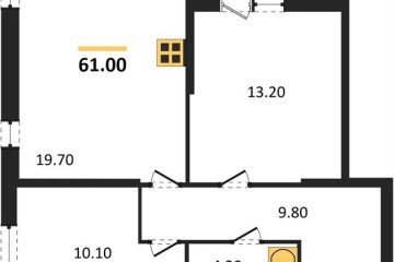 Фото №1: 2-комнатная квартира 61 м² - Краснодар, мкр. жилой комплекс Самолёт-6, 