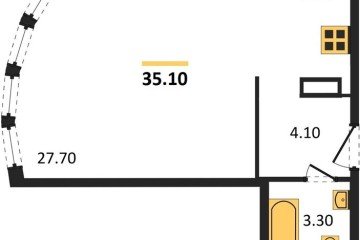 Фото №1: Студия 35 м² - Краснодар, мкр. жилой комплекс Самолёт-6, 