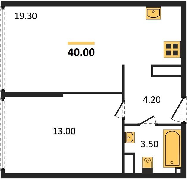 Фото №1: 1-комнатная квартира 40 м² - Краснодар, Прикубанский внутригородской округ, мкр. жилой комплекс Самолёт-6