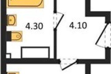Фото №1: 1-комнатная квартира 44 м² - Краснодар, мкр. жилой комплекс Самолёт-6, 