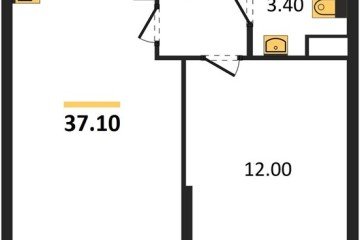 Фото №1: 1-комнатная квартира 37 м² - Краснодар, мкр. жилой комплекс Самолёт-6, 