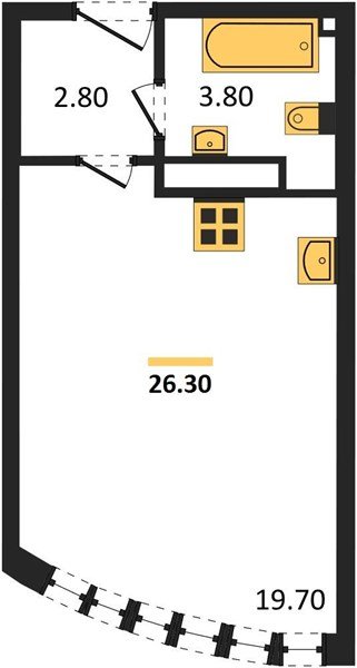 Фото №1: Студия 26 м² - Краснодар, Прикубанский внутригородской округ, мкр. жилой комплекс Самолёт-6